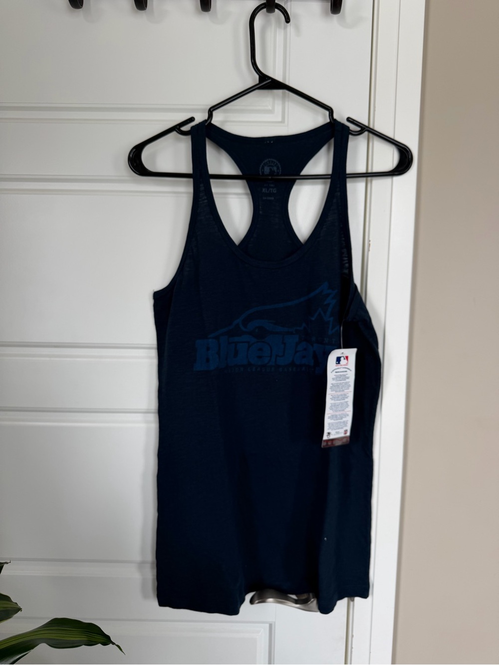 MLB Bluejays Women's Navy Racerback Tank